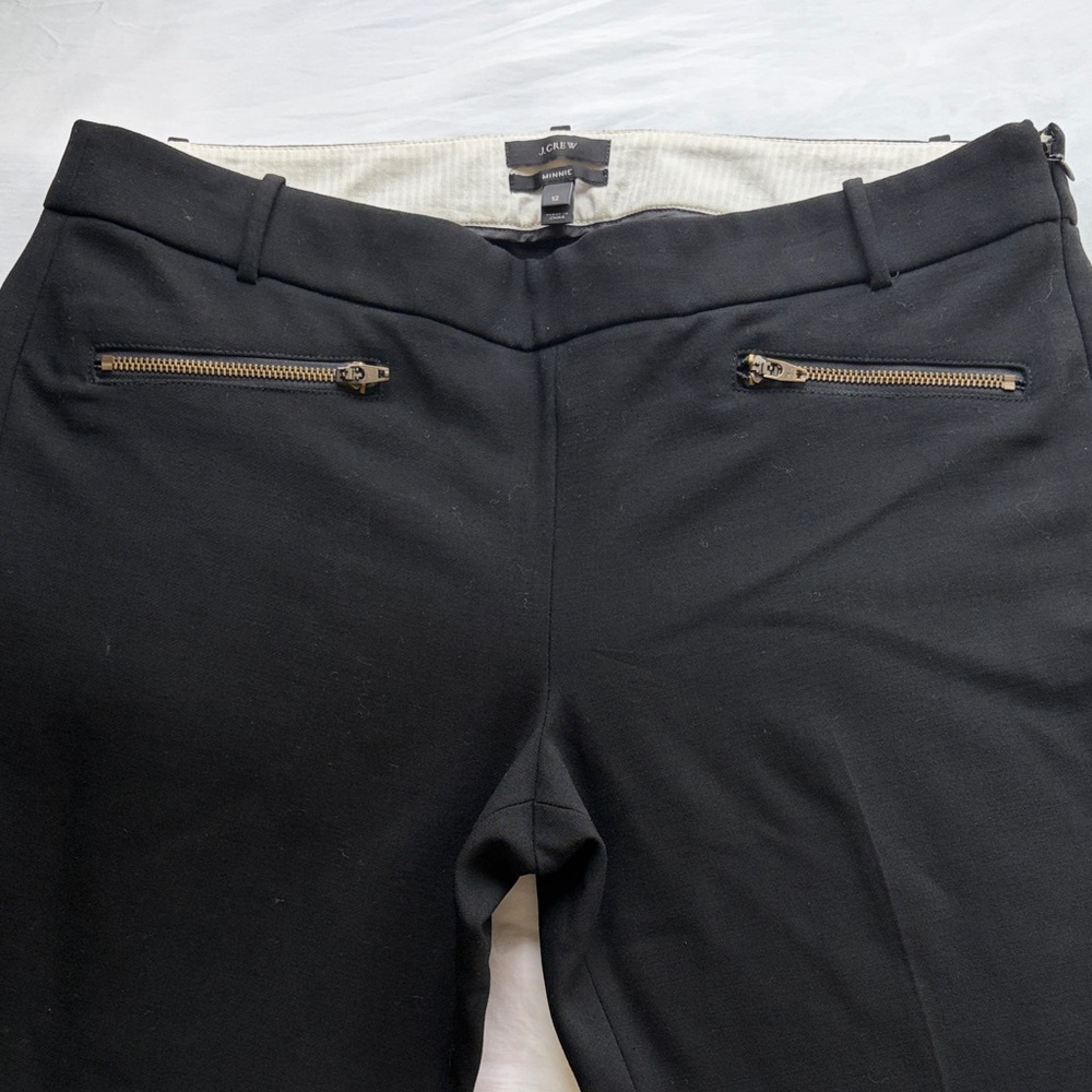 J. Crew Women’s Black Dress Pants with Side Zipper - Size 12